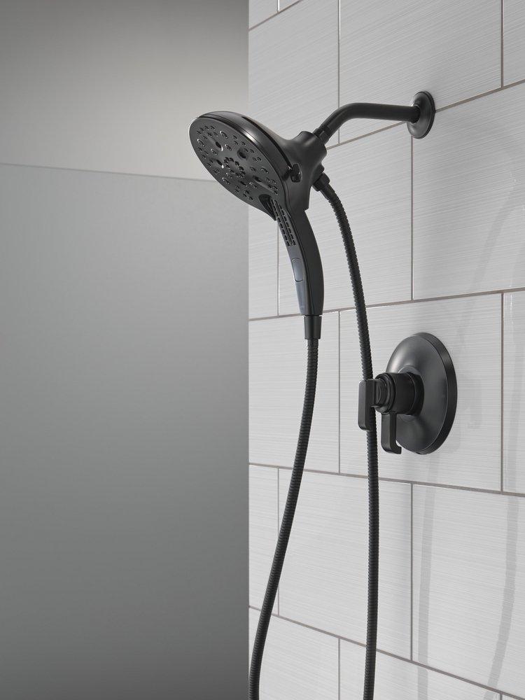 Two Handle Multi Function Shower Faucet in Matte Black (Trim Only) 