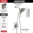 Delta Faucet Lumicoat Stainless Two Handle Multi Function Shower Faucet (Trim Only) 