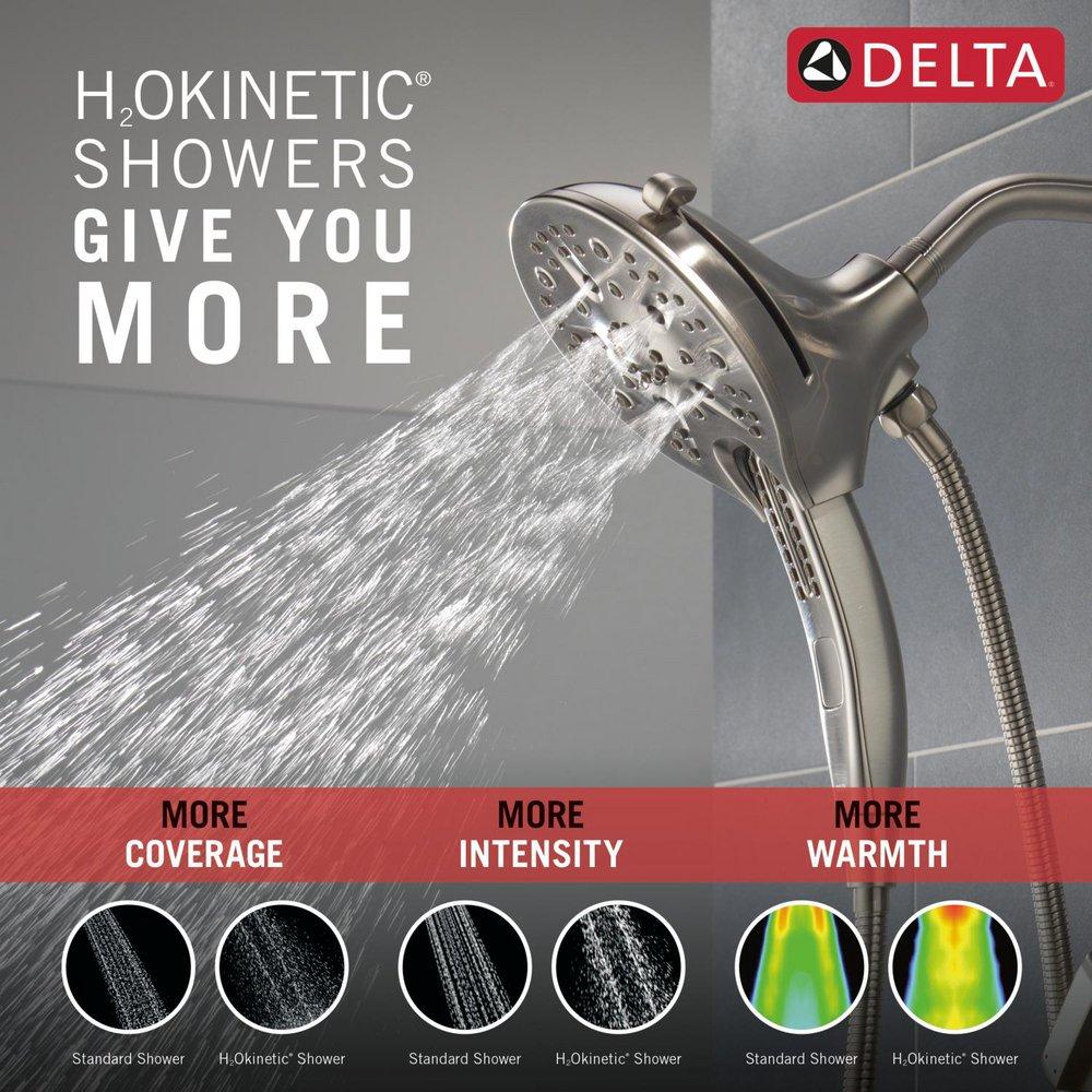 Delta Faucet Lumicoat Stainless Two Handle Multi Function Shower Faucet (Trim Only) 