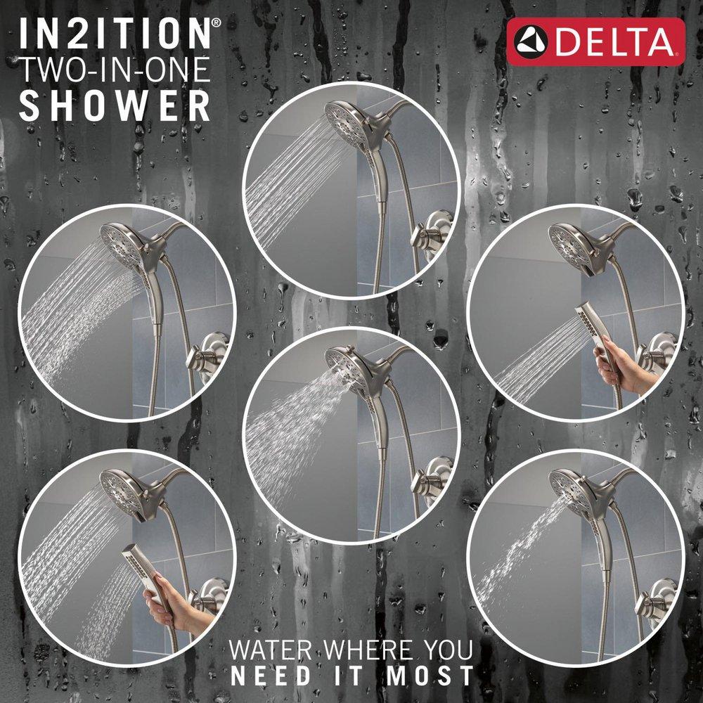 Delta Faucet Lumicoat Stainless Two Handle Multi Function Shower Faucet (Trim Only) 