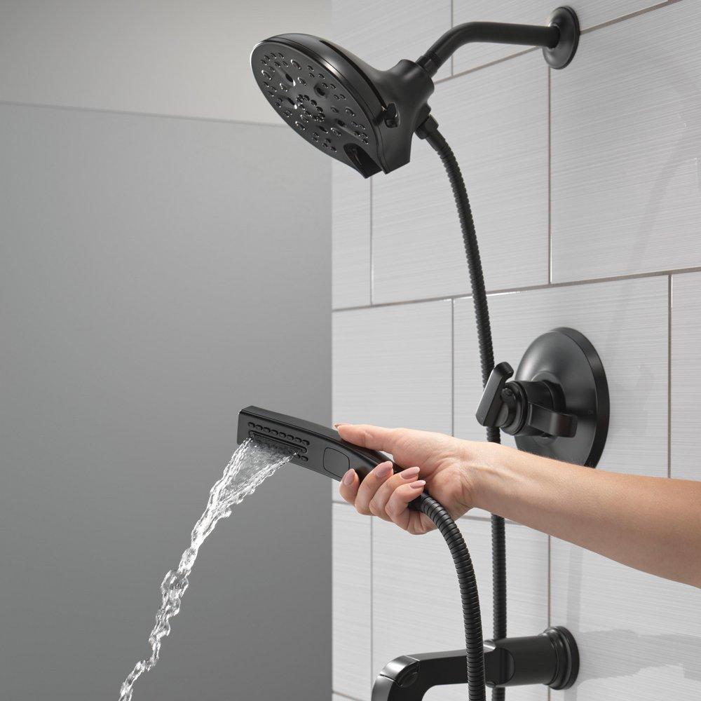 Delta Faucet Matte Black Two Handle Multi Function Bathtub & Shower Faucet (Trim Only) 