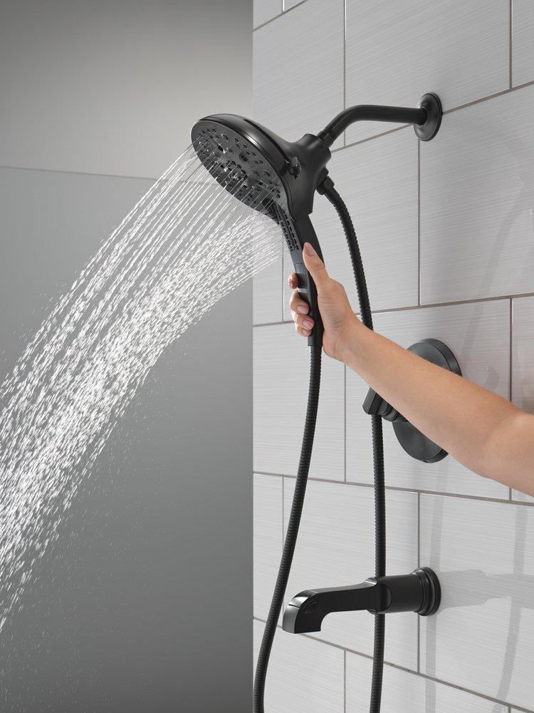 Delta Faucet Matte Black Two Handle Multi Function Bathtub & Shower Faucet (Trim Only) 