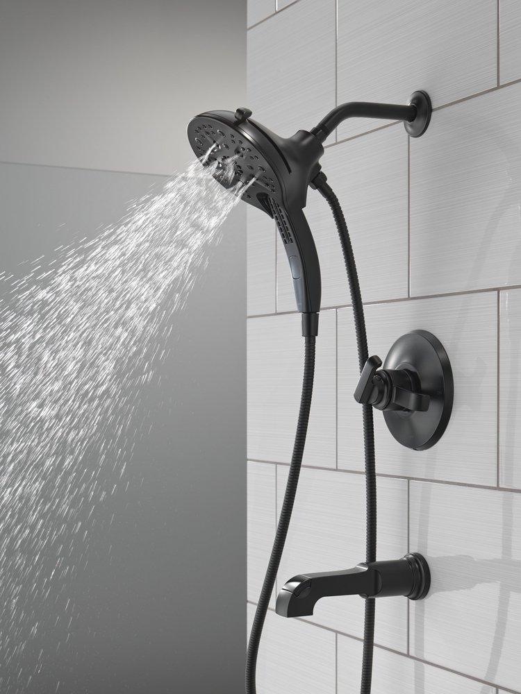 Delta Faucet Matte Black Two Handle Multi Function Bathtub & Shower Faucet (Trim Only) 