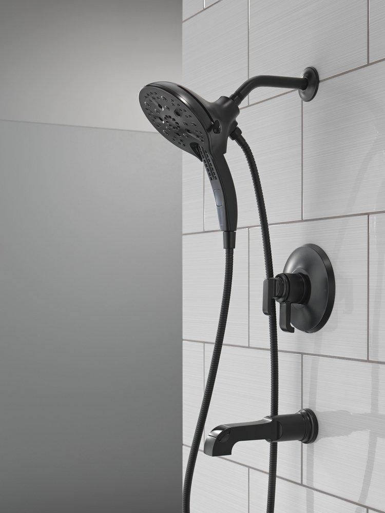 Delta Faucet Matte Black Two Handle Multi Function Bathtub & Shower Faucet (Trim Only) 
