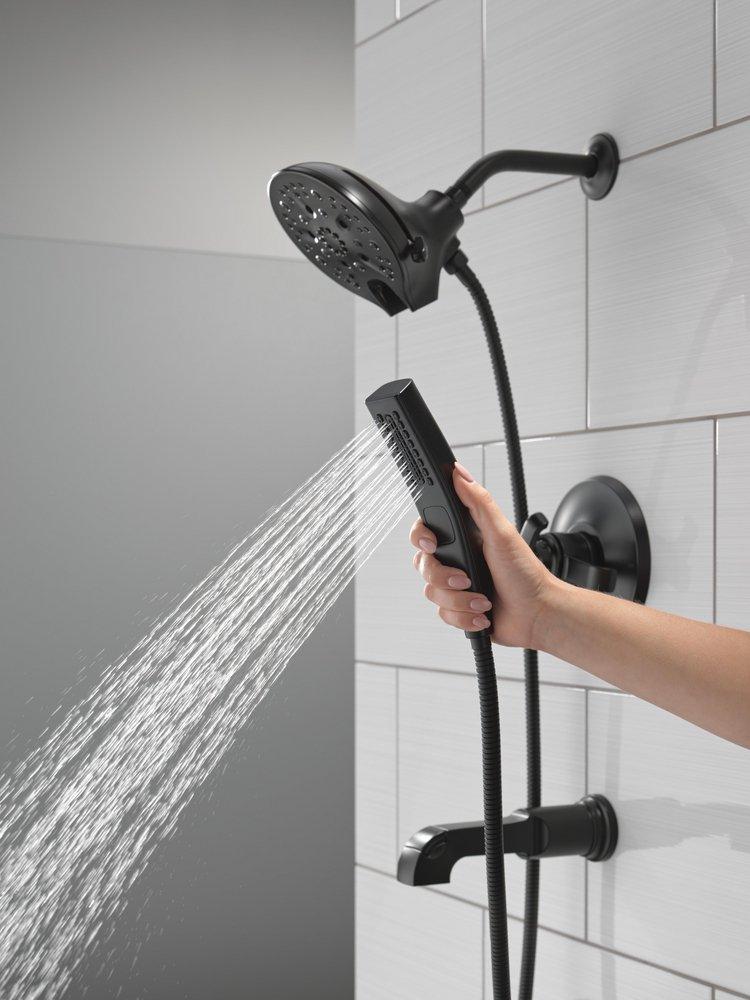 Delta Faucet Matte Black Two Handle Multi Function Bathtub & Shower Faucet (Trim Only) 