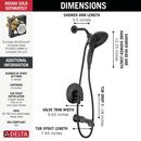 Delta Faucet Matte Black Two Handle Multi Function Bathtub & Shower Faucet (Trim Only) 