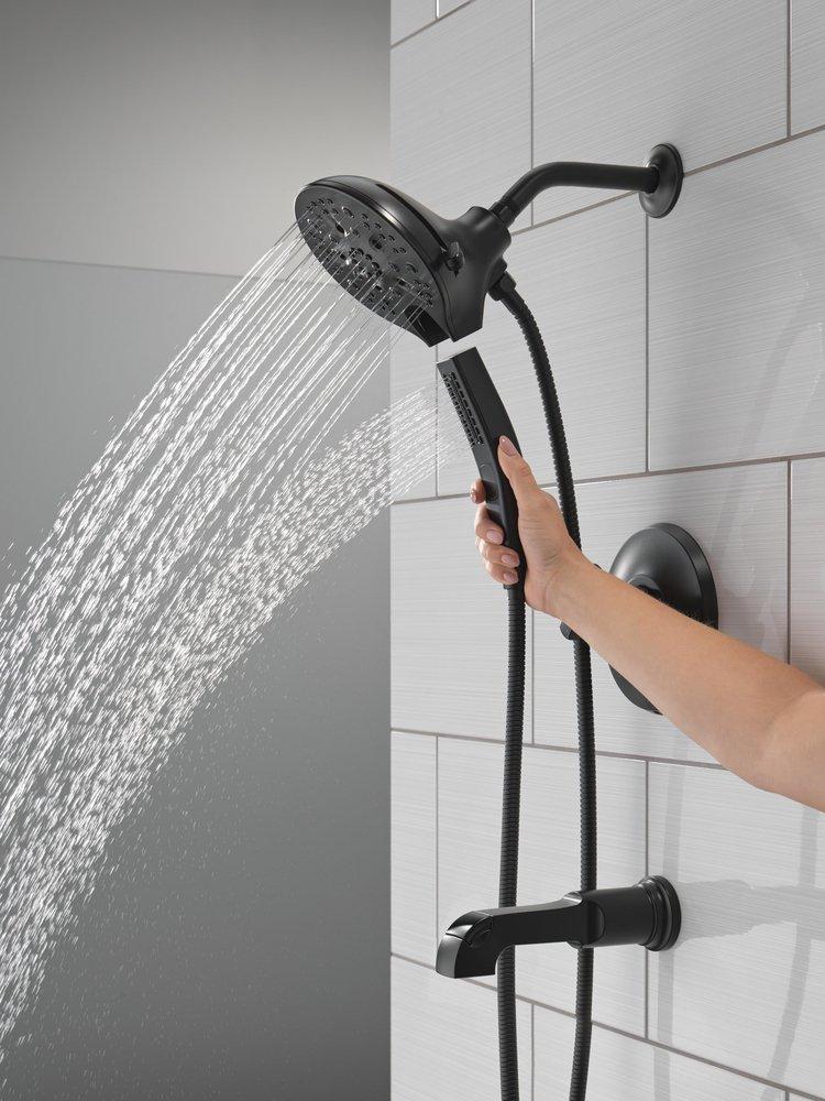 Delta Faucet Matte Black Two Handle Multi Function Bathtub & Shower Faucet (Trim Only) 