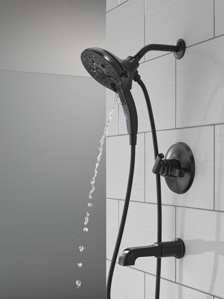 Delta Faucet Matte Black Two Handle Multi Function Bathtub & Shower Faucet (Trim Only) 