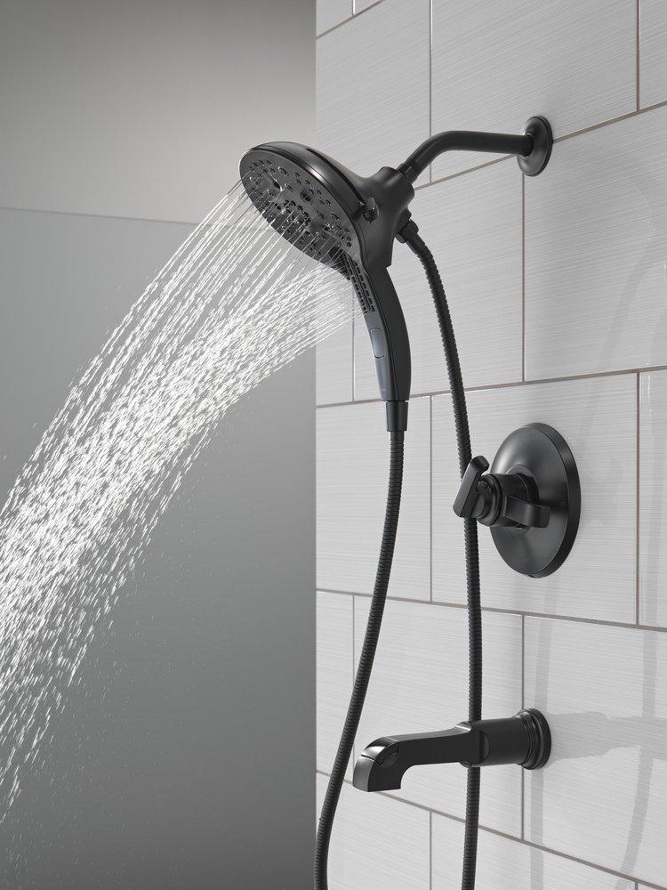 Delta Faucet Matte Black Two Handle Multi Function Bathtub & Shower Faucet (Trim Only) 
