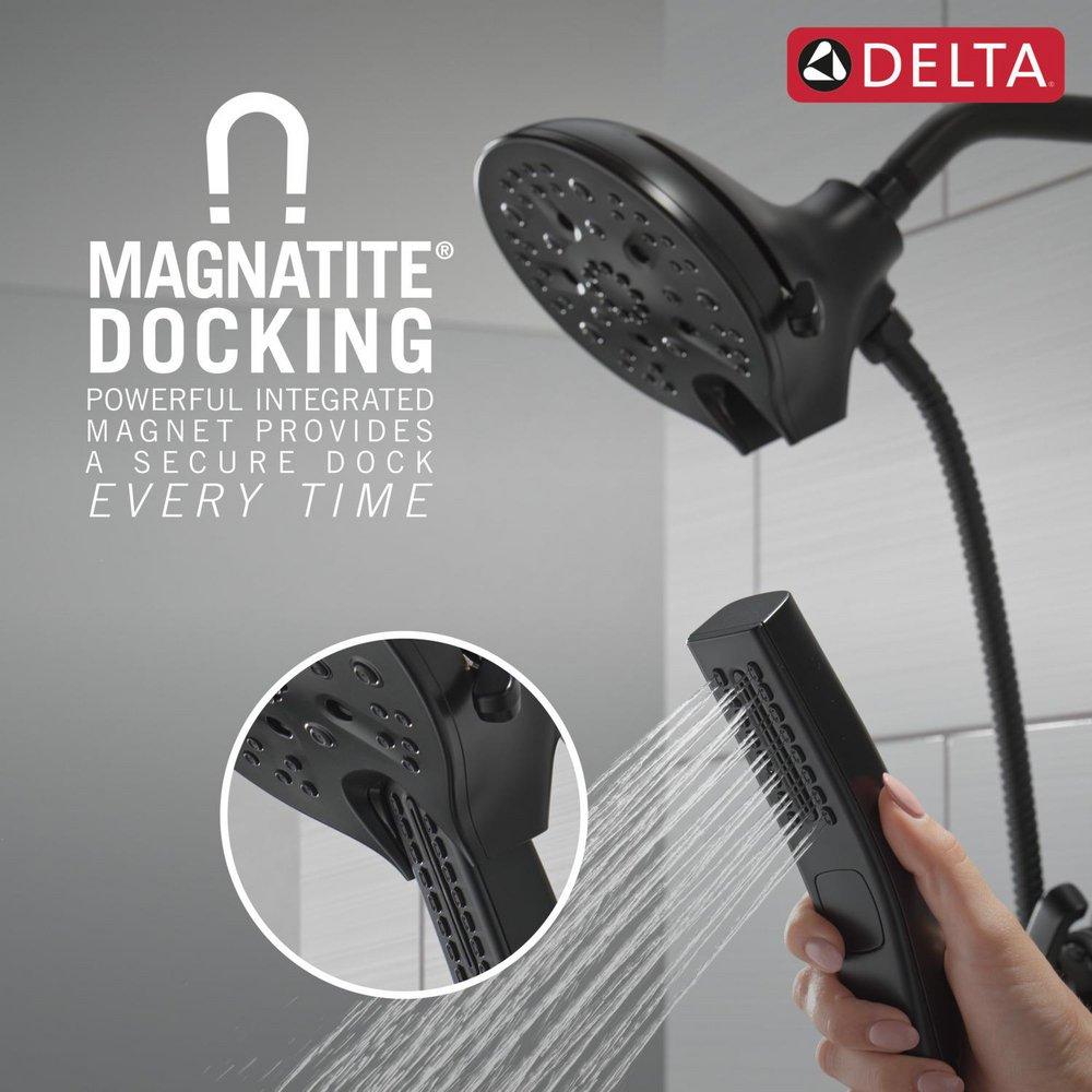 Delta Faucet Matte Black Two Handle Multi Function Bathtub & Shower Faucet (Trim Only) 