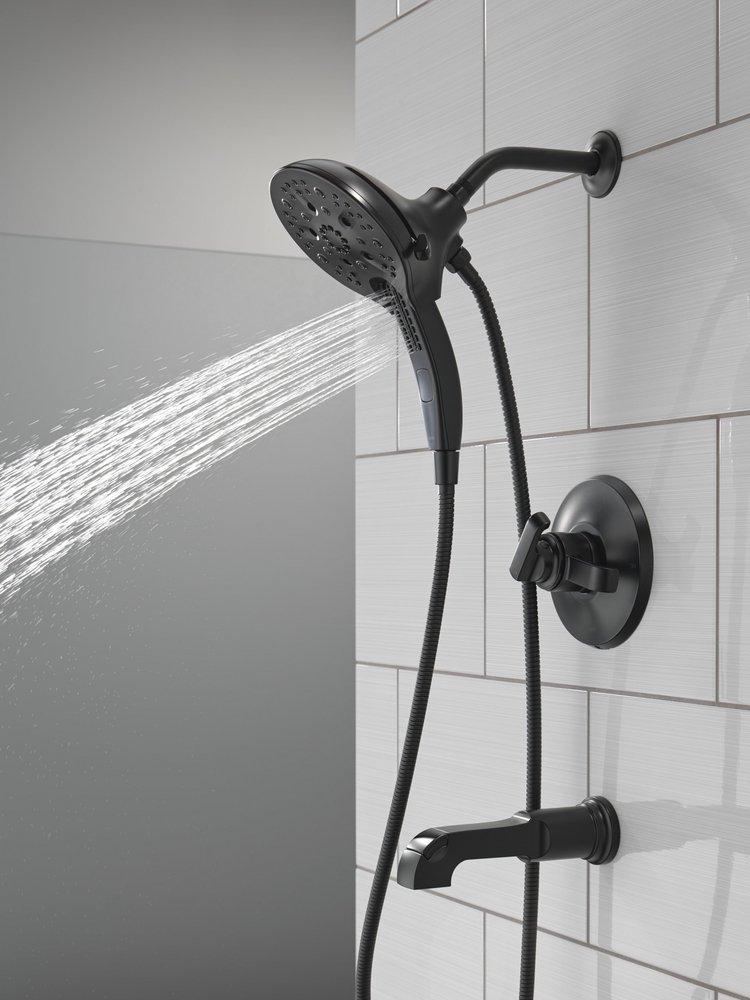 Delta Faucet Matte Black Two Handle Multi Function Bathtub & Shower Faucet (Trim Only) 