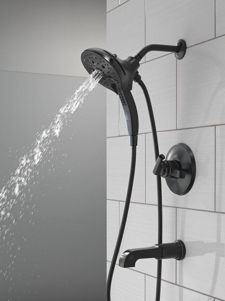 Delta Faucet Matte Black Two Handle Multi Function Bathtub & Shower Faucet (Trim Only) 