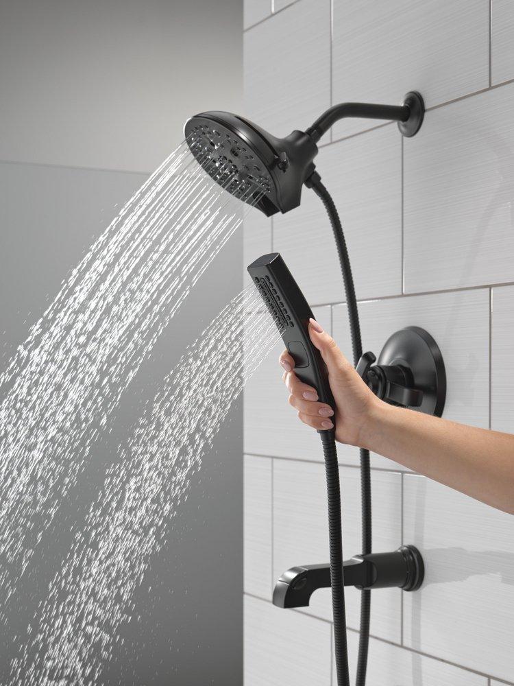 Delta Faucet Matte Black Two Handle Multi Function Bathtub & Shower Faucet (Trim Only) 