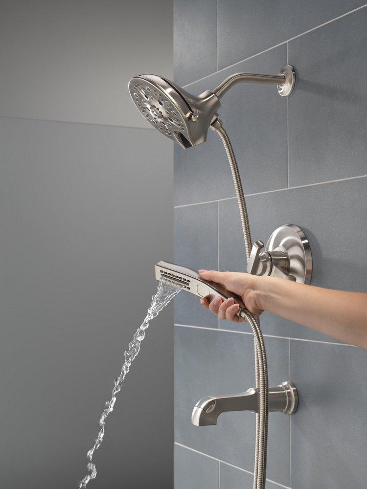 Delta Faucet Lumicoat Stainless Two Handle Multi Function Bathtub & Shower Faucet (Trim Only) 