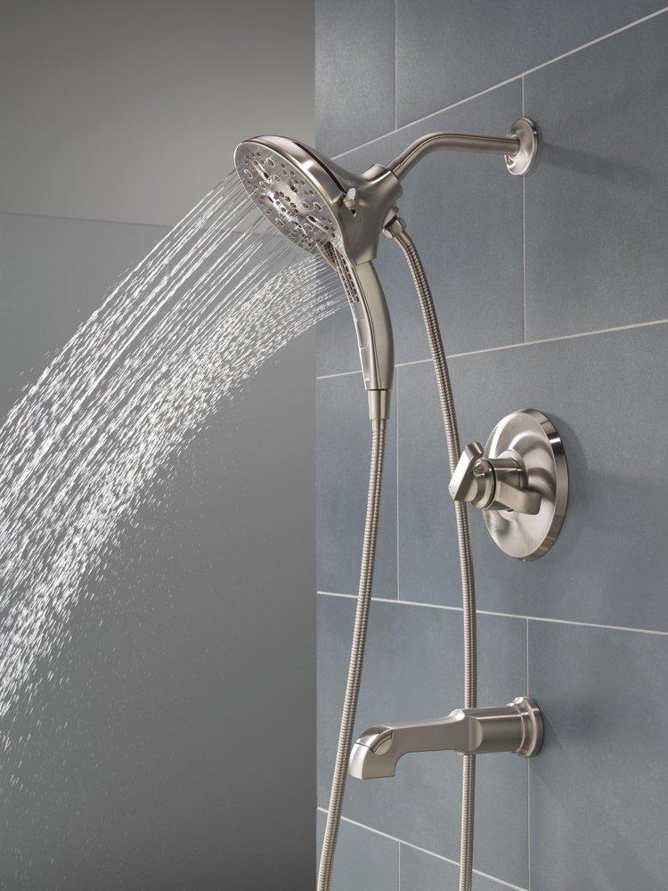 Delta Faucet Lumicoat&reg; Stainless Two Handle Multi Function Bathtub & Shower Faucet (Trim Only) 