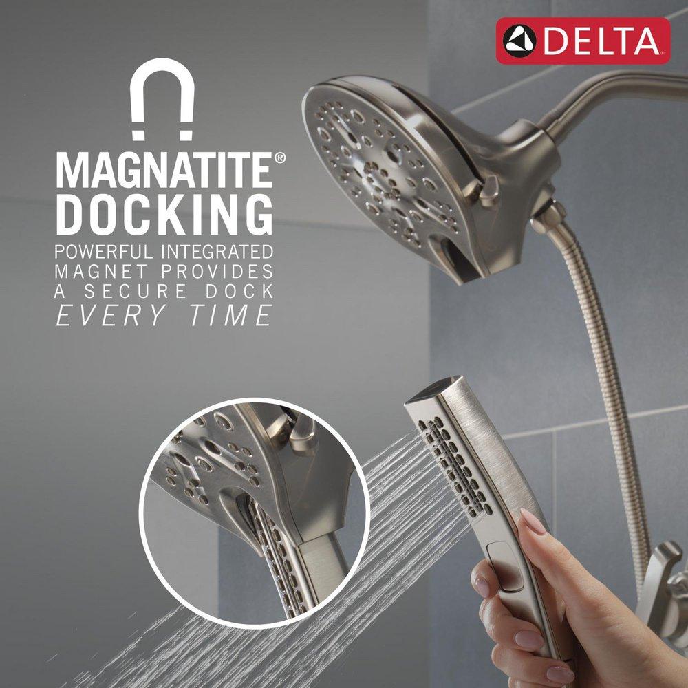 Delta Faucet Lumicoat&reg; Stainless Two Handle Multi Function Bathtub & Shower Faucet (Trim Only) 