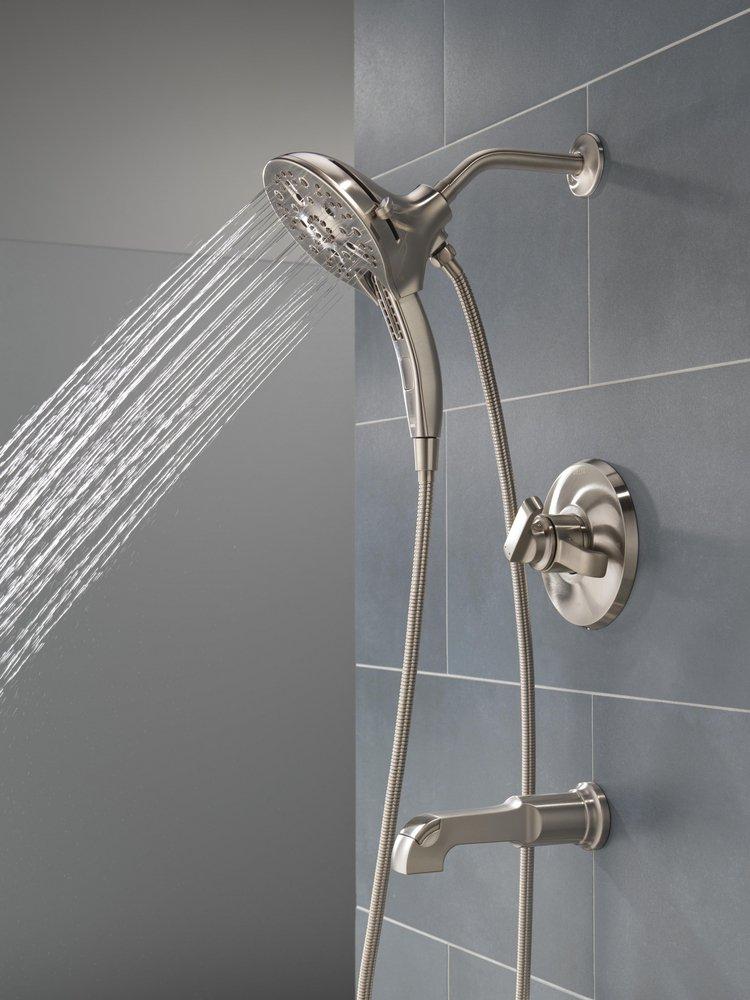 Delta Faucet Lumicoat&reg; Stainless Two Handle Multi Function Bathtub & Shower Faucet (Trim Only) 