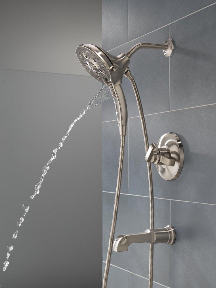 Delta Faucet Lumicoat&reg; Stainless Two Handle Multi Function Bathtub & Shower Faucet (Trim Only) 