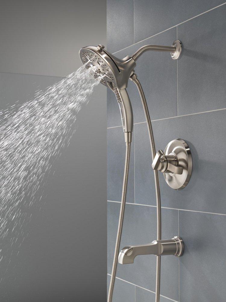 Delta Faucet Lumicoat&reg; Stainless Two Handle Multi Function Bathtub & Shower Faucet (Trim Only) 