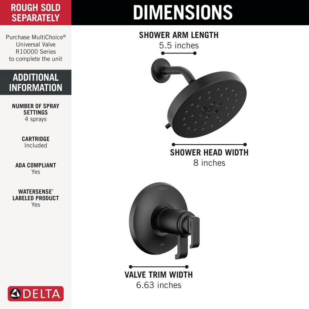 DELTA TETRA 17T SERIES SHOWER TRIM 