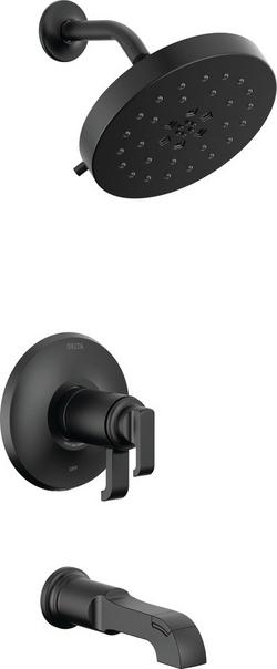 Two Handle Multi Function Bathtub & Shower Faucet in Matte Black (Trim Only)