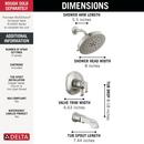DELTA TETRA 17T SERIES TUB SHOWER TRIM 