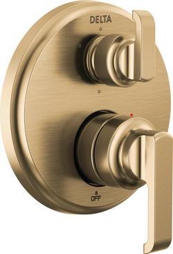 Two Handle Pressure Balancing Valve Trim in Lumicoat® Champagne Bronze
