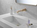 Single Handle Wall Mount Bathroom Sink Faucet in Lumicoat Champagne Bronze 
