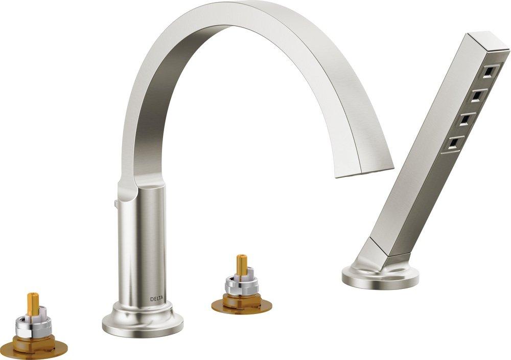 DELTA TETRA ROMAN TUB TRIM WITH HAND SHOWER 
