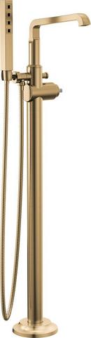 Delta Faucet Lumicoat Champagne Bronze Less Handles Floor Mount Filler (Trim Only) 