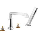 Delta Faucet Lumicoat Chrome Roman Tub Faucet with Handshower (Trim Only) 