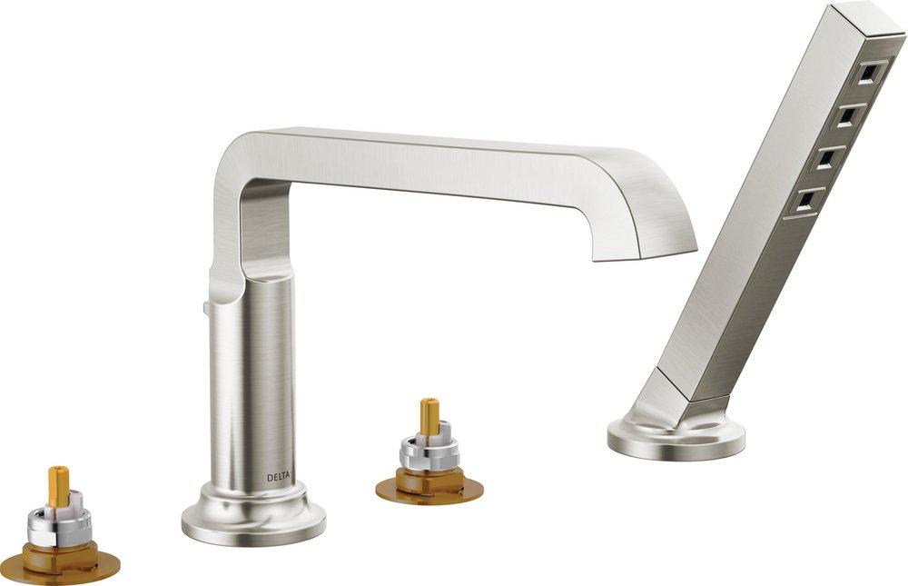 DELTA TETRA ROMAN TUB TRIM WITH HAND SHOWER 