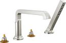 Two Handle Roman Tub Faucet with Hand Shower in Lumicoat® Stainless (Handles Sold Separately) (Trim Only)