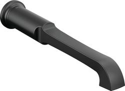 Wall Mount Tub Filler in Matte Black (Handles Sold Separately)