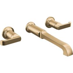 Wall Mount Tub Filler in Lumicoat&reg; Champagne Bronze (Handles Sold Separately)