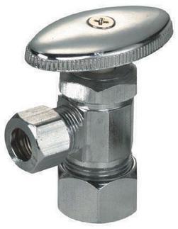 5/8 x 3/8 in. Compression Quarter Turn Angle Supply Stop Valve in Chrome
