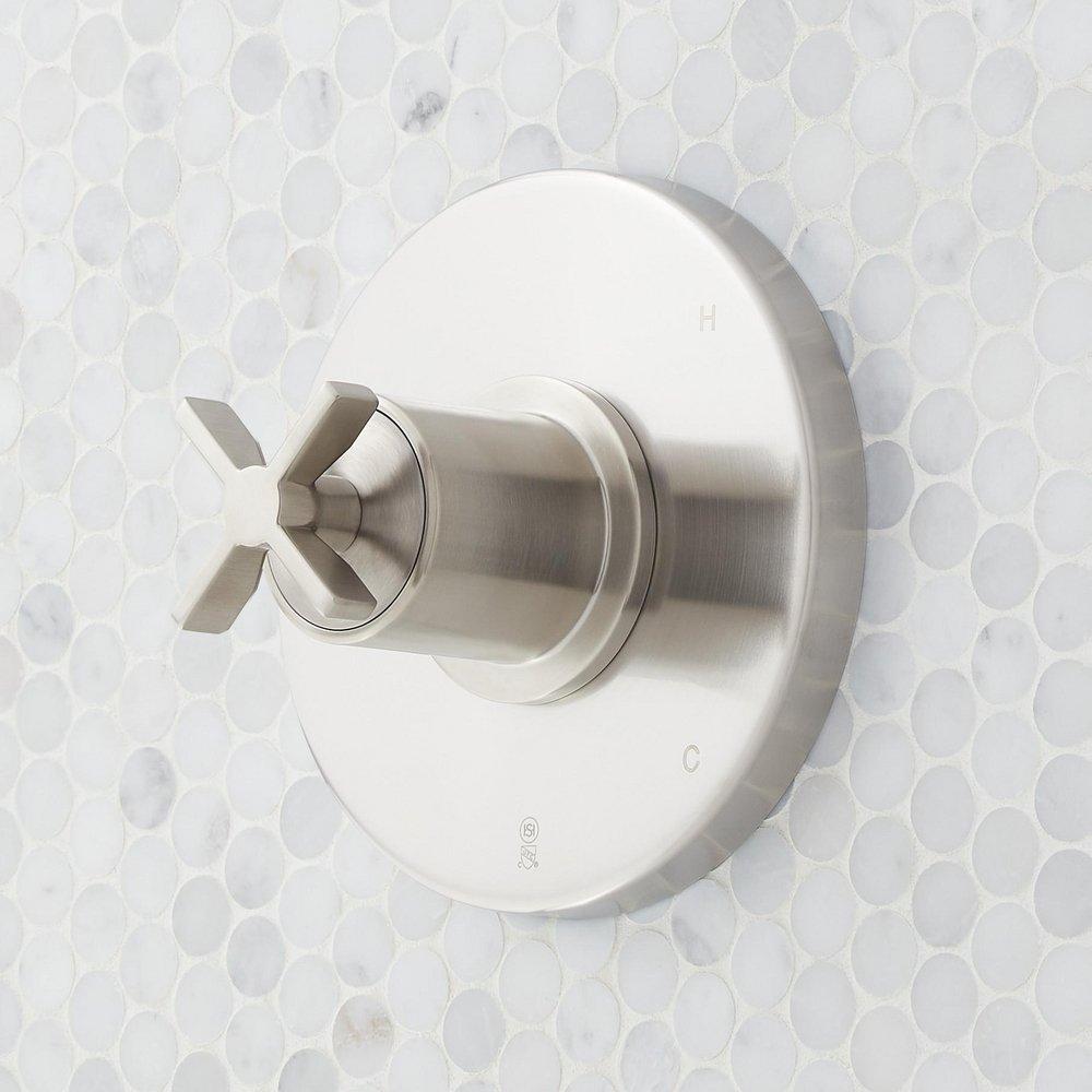 PRESSURE BALANCE TUB AND SHOWER SYSTEM BRUSHED NICKEL 