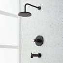 PRESSURE BALANCE TUB AND SHOWER SYSTEM MATTE BLACK 