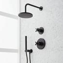 PRESSURE BALANCE SHOWER SYSTEM WITH HAND SHOWER MATTE BLACK 