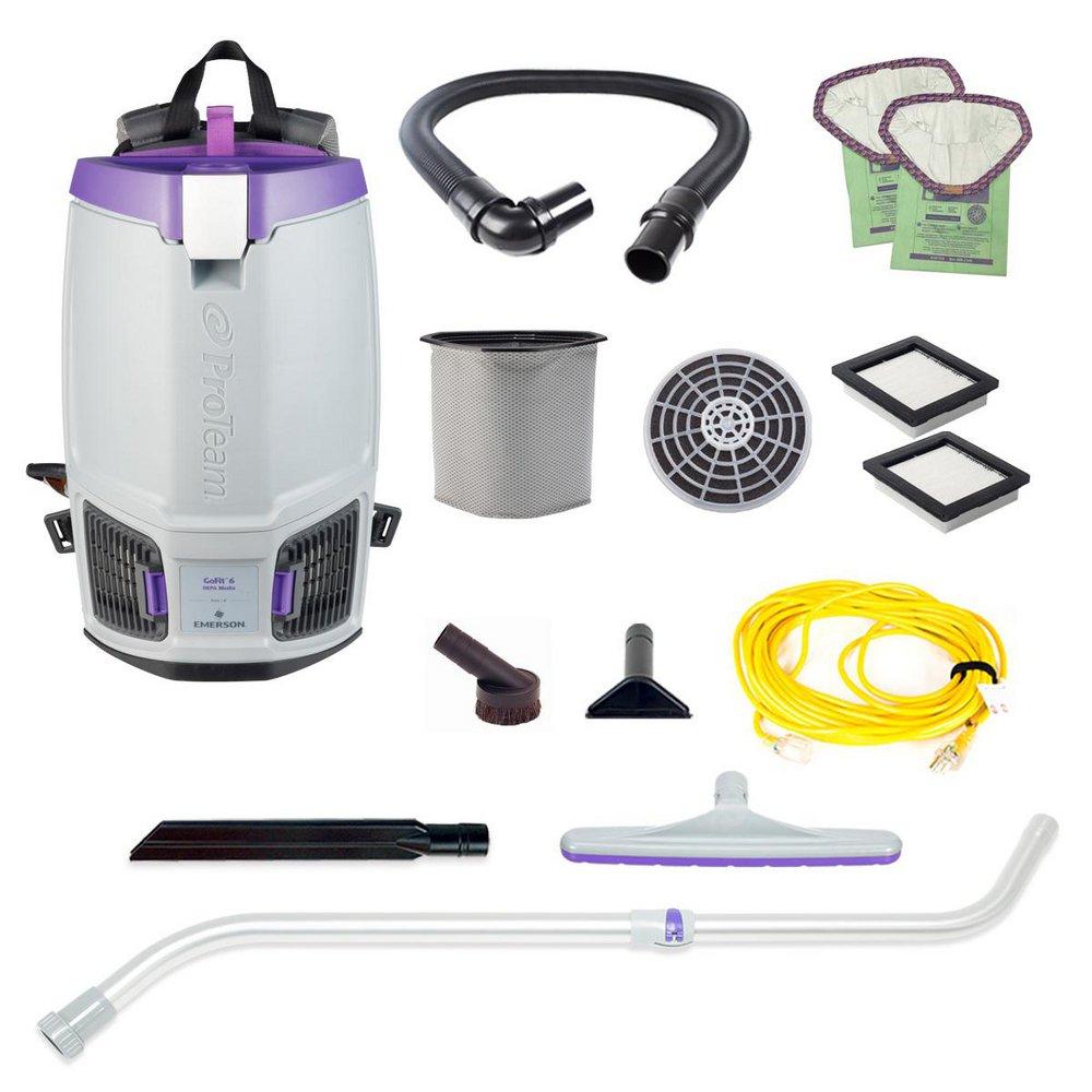 GOFIT 6 6 QT. BACKPACK VACUUM W/ XOVER MULTI-SURFACE TELESCOPING WAND TOOL KIT 