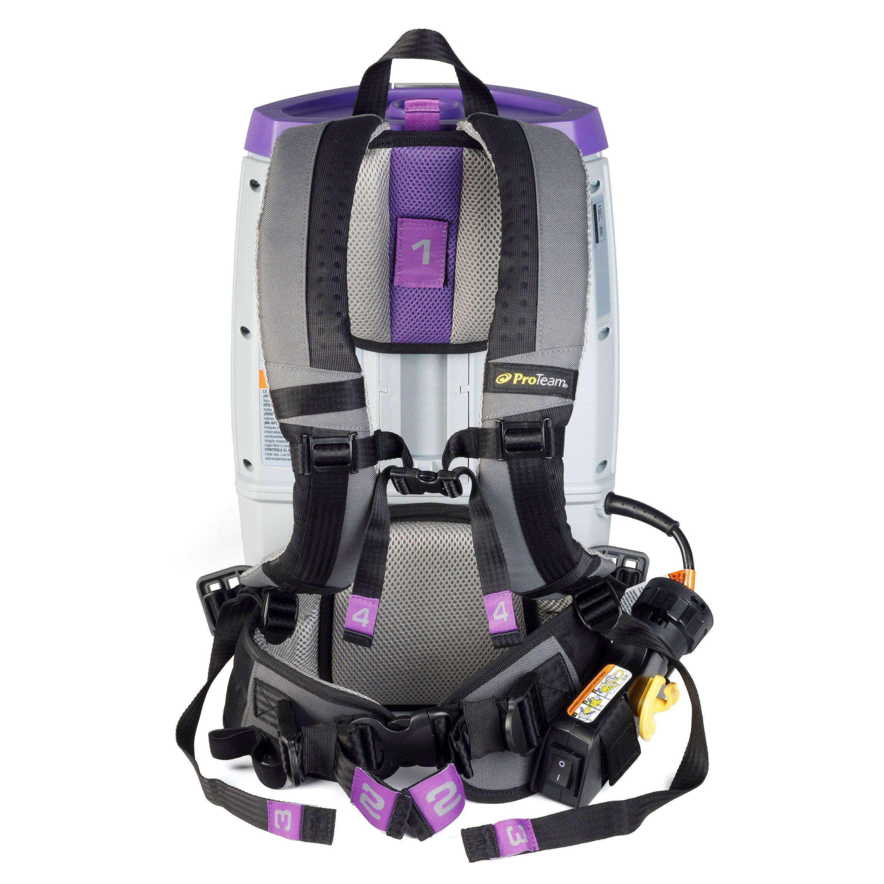GoFit 6 6 qt. Backpack Vacuum with Xover Multi-Surface Telescoping Wand Tool Kit 