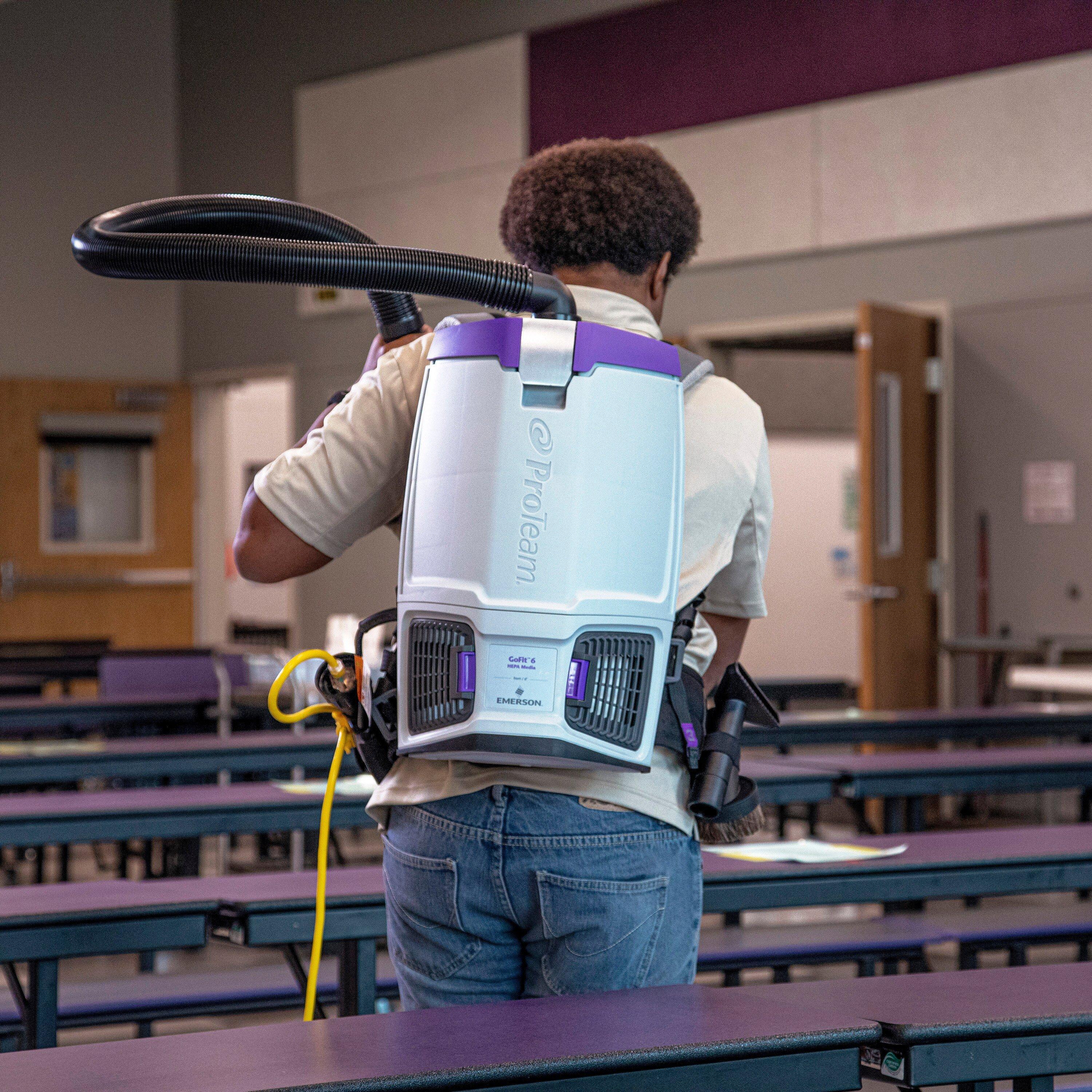 GoFit 6 6 qt. Backpack Vacuum with Xover Multi-Surface Telescoping Wand Tool Kit 
