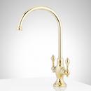 ISABEL SINGLE-HOLE GOOSENECK BAR FAUCET - POLISHED BRASS 