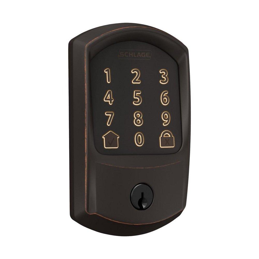 Smart Wifi Deadbolt with Keypad in Aged Bronze 