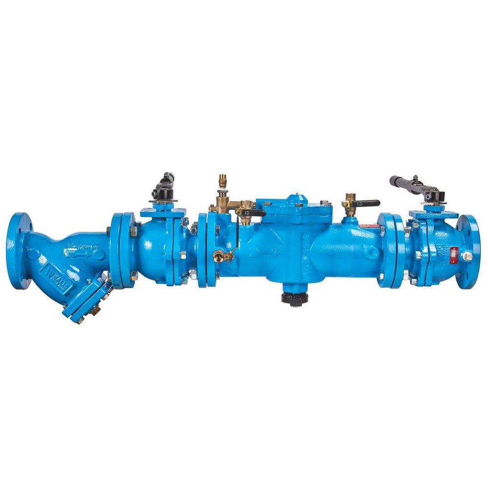 2-1/2 IN CAST IRON REDUCED PRESSURE ZONE BACKFLOW PREVENTER ASSEMBLY QUARTER TURN BALL VALVES FDA EPOXY COATED STRAINER ARMORTEK COATING BACKFLOW FLOOD SENSOR 