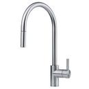 Single Handle Pull Down Kitchen Faucet in Stainless Steel