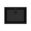 Franke Matte Black 25 x 18-97/100 in. No Hole Granite Single Bowl Undermount Kitchen Sink 