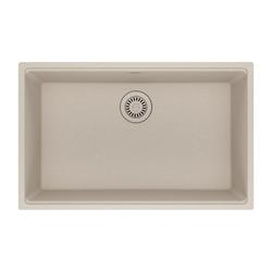 30 x 18-97/100 in. No Hole Granite Single Bowl Undermount Kitchen Sink in Champagne