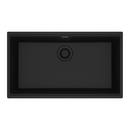 Franke Matte Black 31 x 17-21/25 in. No Hole Granite Single Bowl Undermount Kitchen Sink 