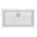 Franke Polar White 31 x 17-21/25 in. No Hole Granite Single Bowl Undermount Kitchen Sink 